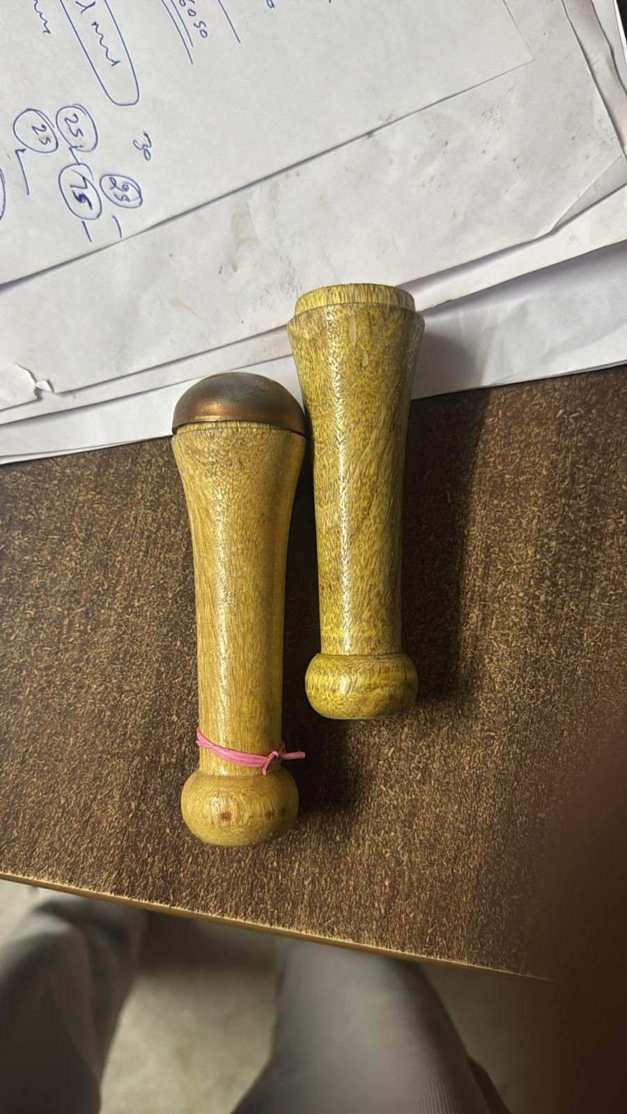 Kansa Face Massager Wood Handle